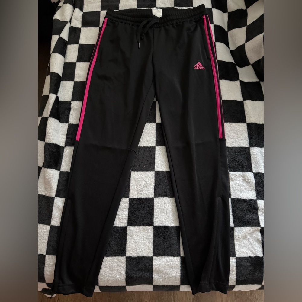 Adidas Black and Pink Joggers for Active Comfort
